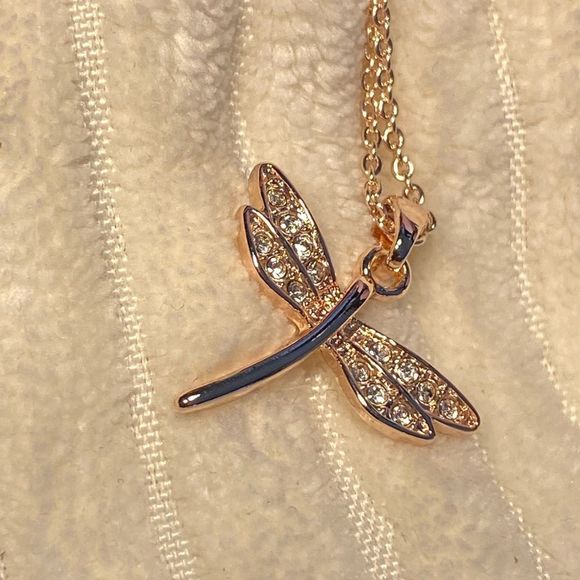 NWT DELICATE DRAGONFLY 🌹 ROSE GOLD ILLUMINATE MICRO CRYSTALS HOPE CHANGE GROWTH - Picture 8 of 15